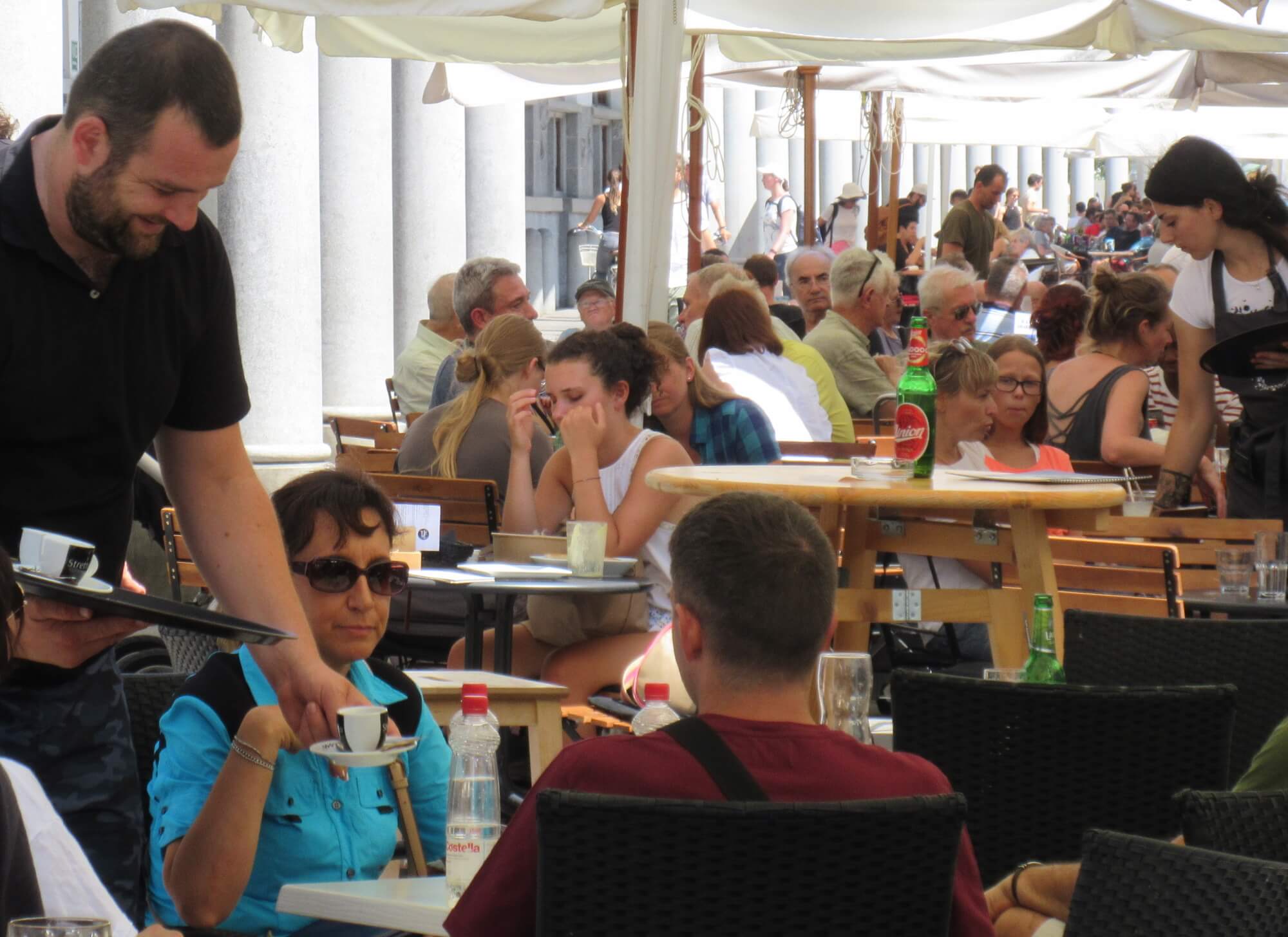 Ljubljana Central Market tourists cafe summer.jpg
