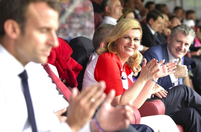 President of Croatia Kolinda Grabar-Kitarovic at the final match of the 2018 World Cup.JPG