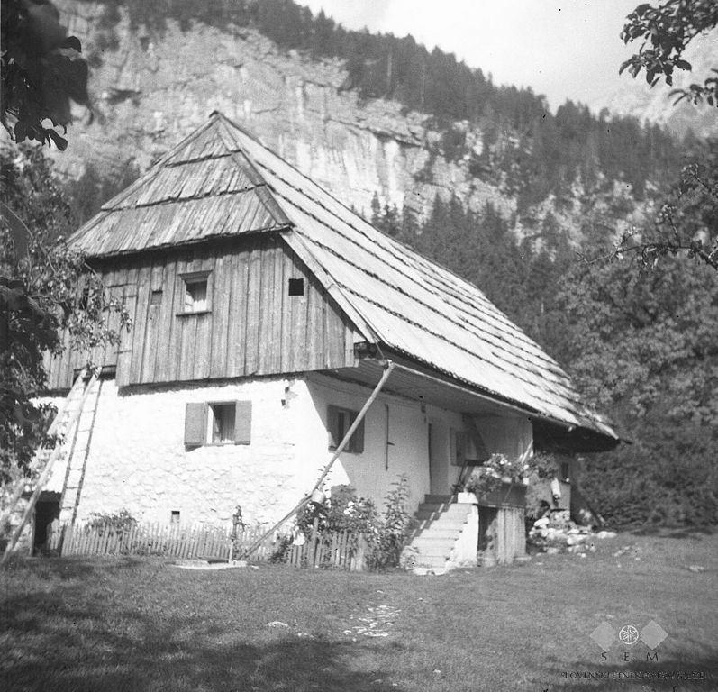 Pri_Kaušcu,_Soča_-_Pod_Skalo_1952.jpg