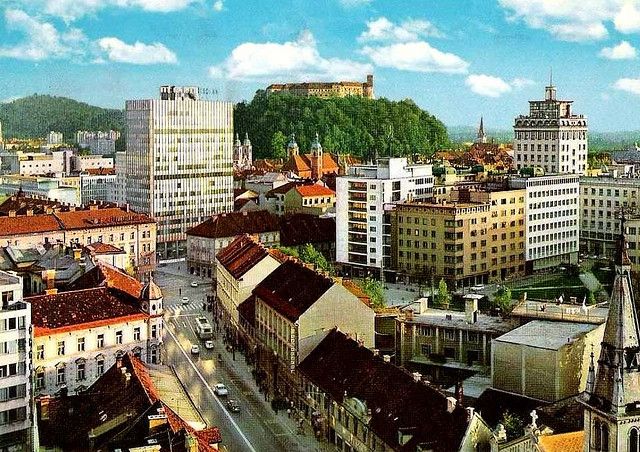 via Wikimedia Commons - 1960s_postcard_of_Ljubljana_(3).jpg
