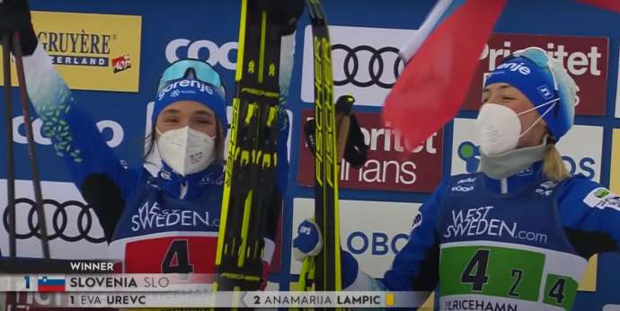 Cross-Country Skiing: Urevc, Lampič Win Team Sprint in Sweden (Video)