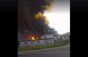 Huge Fire at Insulation Plant Near Cerknica (Videos)