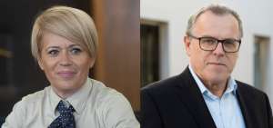 Left, Minister Pivec; right Mayor Markočič 