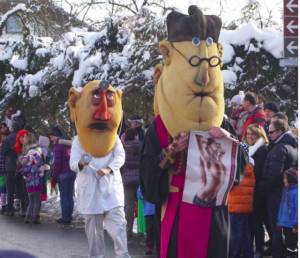 The priest of Butale, Cerknica carnival, Ash Wednesday, 2013  