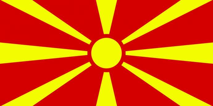 The Macedonian flag