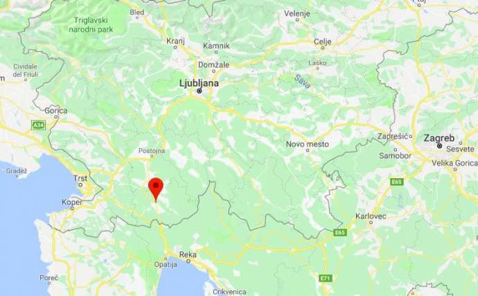 The location of Ilirska Bistrica