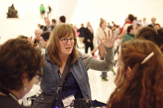 Abbey Ripstra at the Wikimania 2015 Reception at Museo Soumaya