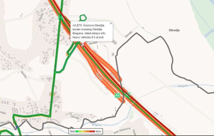 Croatia Rejecting Trucks from Italy, 13-km Long Queue at Obrežje