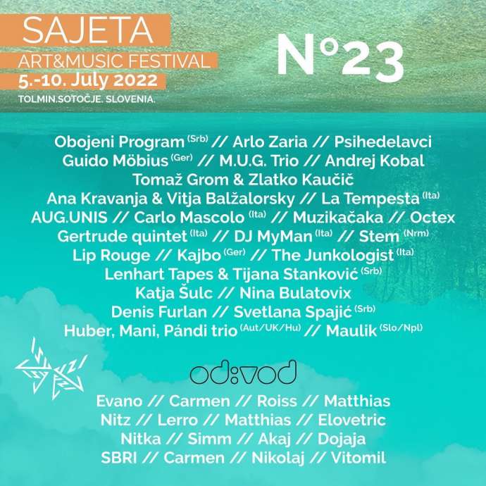 Sajeta Art&amp;Music Festival Runs Riverside 4–10 July