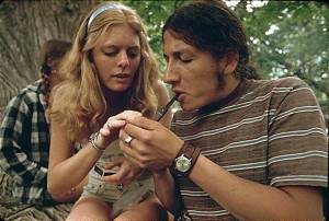 Boy and girl smoking pot in Texas. Taken with permission May 1973, as part of DOCUMERICA: The Environmental Protection Agency&#039;s Program to Photographically Document Subjects of Environmental Concern.
