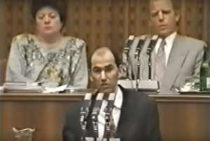 Janez Janša speaking at the time
