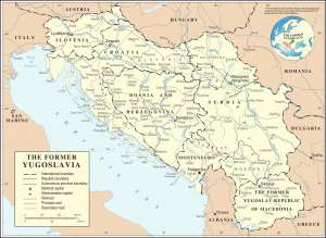 Map of the former Yugoslavia