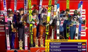 Ski Jumping: Slovene Team 3rd in Zakopane, Sato Sets New Hill Record (Video)