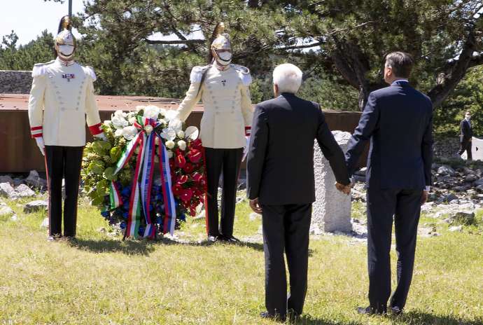 Slovenian, Italian Presidents Lay Wreaths to Victims of Fascism, Post-WW2 Massacres