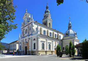 Brezje Basilica of Mary Help of Christians (Bazilika Marije Pomagaj), one of Slovenia&#039;s holiest and most popular pilgrimage sites