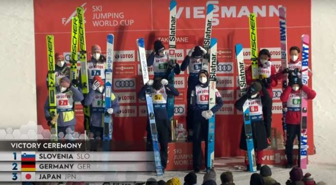 Ski Jumping: Slovenian Team Win at World Cup Event in Zakopane (Video)