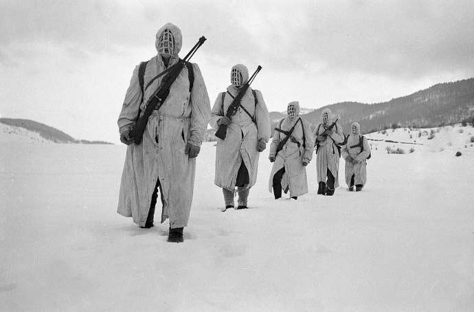Partisans on snow patrol