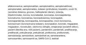 Coronavirus Brings New Words to Slovenian Language