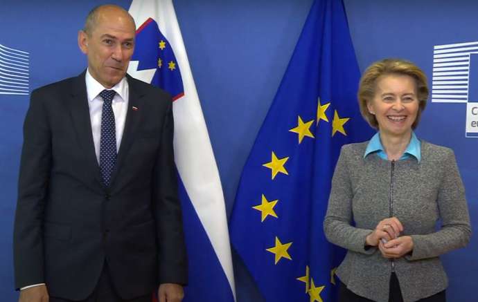 Janša and Von der Leyen meet in July 2020