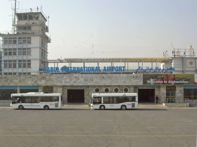 The airport in more peaceful times