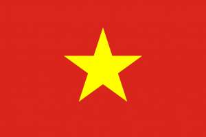 The flag of Vietnam