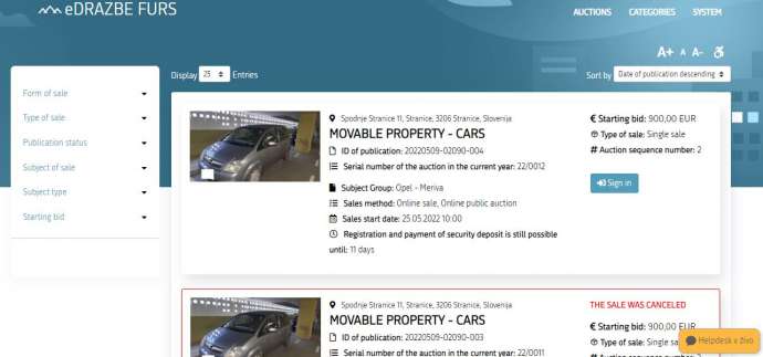 Tax Authority Launches Website to Auction Seized Items