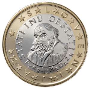 Trubat on the Slovenian one euro coin