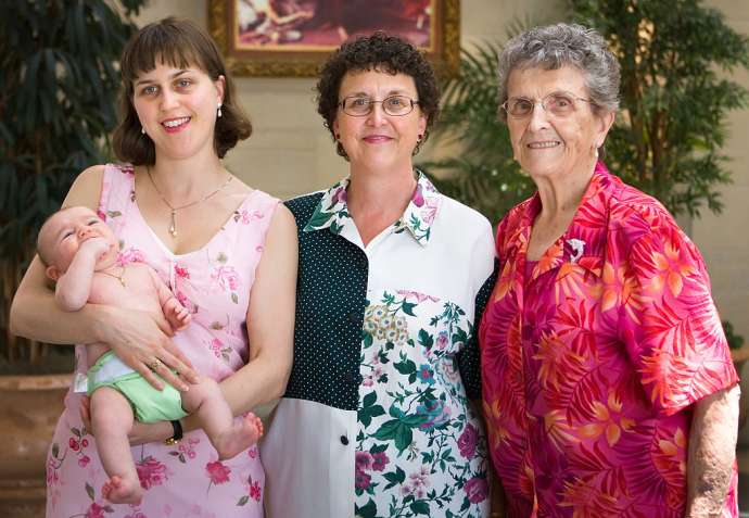 Four generations of women