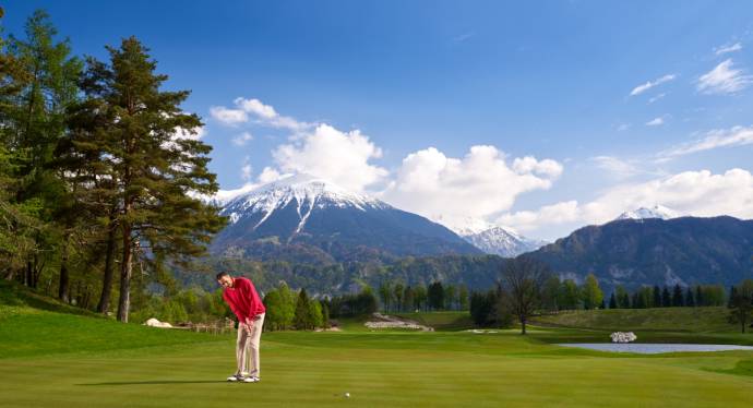 Golfing in Bled