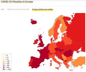 Slovenia &amp; Covid, Sun 11/10: 411 New Cases, 2,956 Tests, 13.9% Positivity Rate; Changes to Travel Restrictions