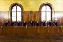 The members of the Constitutional Court in July 2018