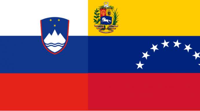 Slovenian and Venezuelan flags