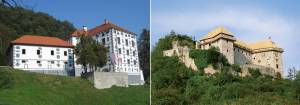 Strmol on the left, Kostel on the right