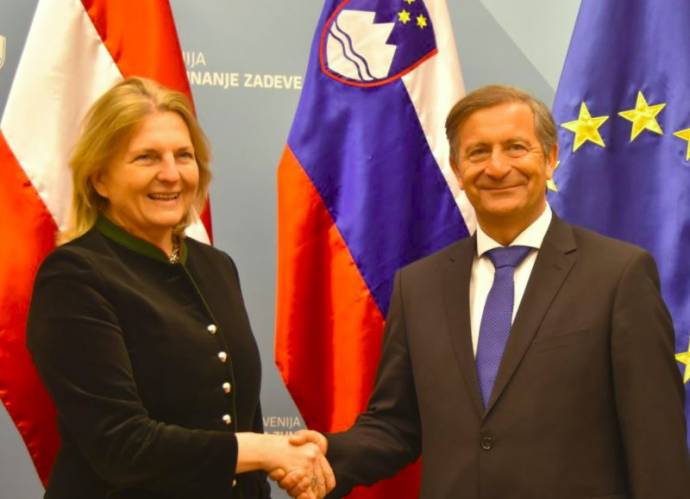 Karin Kneissl and Karl Erjavec