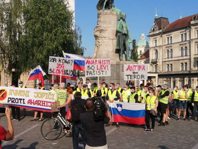 Some &quot;yellow jackets&quot; from a protest in summer 2020