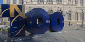 The display currently outside the gallery