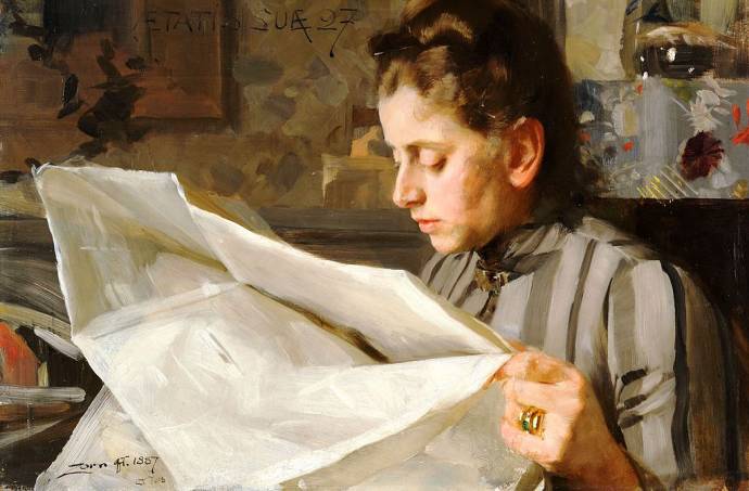 Emma Zorn, Läsand (1887)