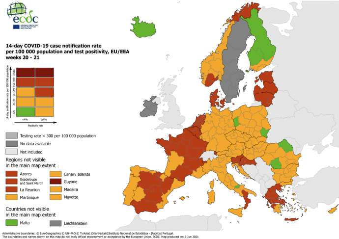 Current map for data up to 3 June, 2021