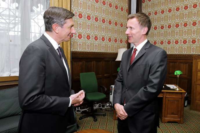 President Pahor and UK Foreign Secretary, Jeremy Hunt