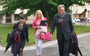 Julija Adlešič, centre, at an earlier court appearance