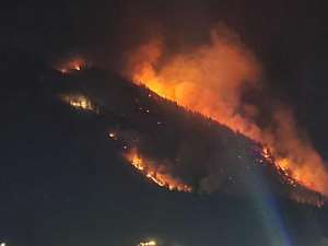 Major Forest Fire Continues Near Preddvor