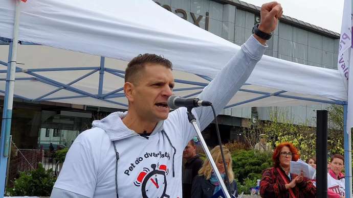 Zoran Stevanović, the protest leader