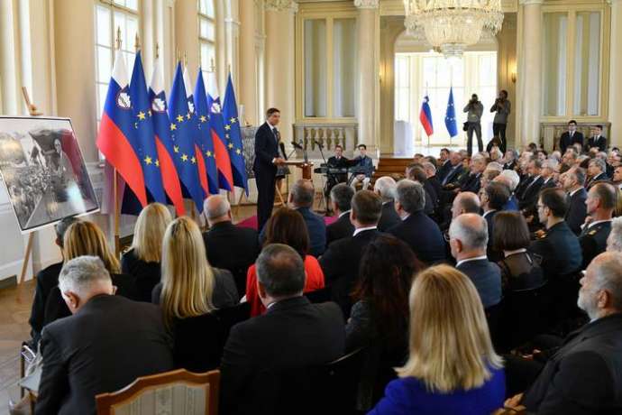 President Pahor speaking at the event