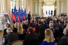 President Pahor speaking at the event