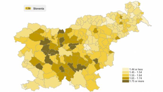 Average number of children in families with children, as of January 1 2018