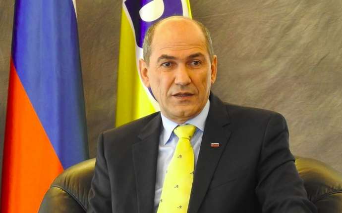 Janez Janša, leader of the SDS, in 2018