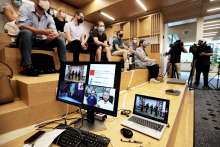 The Slovenian side of the demonstration