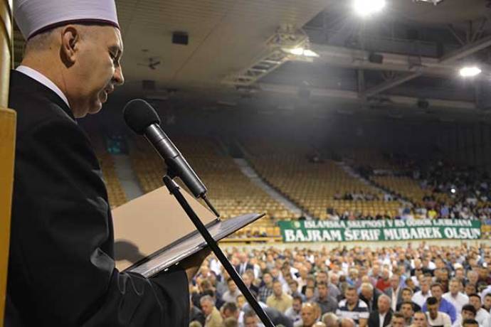 Mufti Nedžad Grabus, speaking in Tivoli Hall