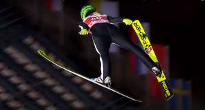 Nika Križnar, flying at a recent event